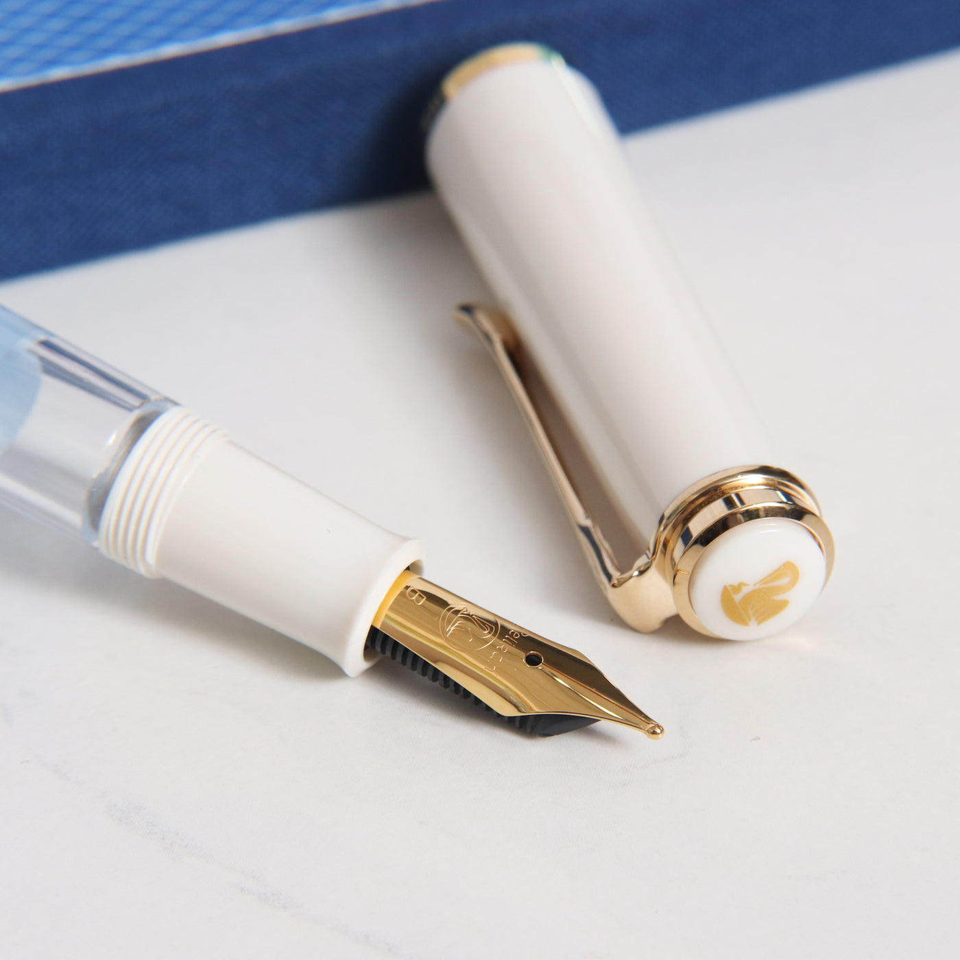 Pelikan M200 Pastel Blue Fountain Pen Nib Details