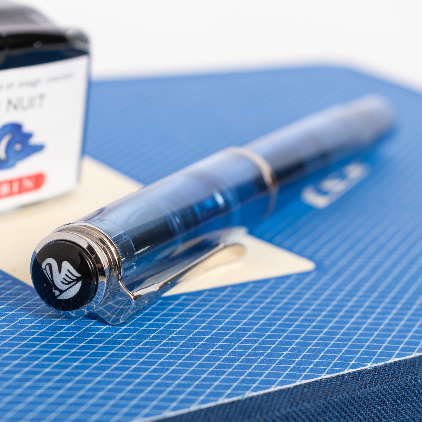 Pelikan M205 Blue Demonstrator Fountain Pen logo