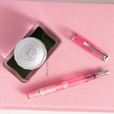 Pelikan M205 Rose Quartz Fountain Pen Silver Trim