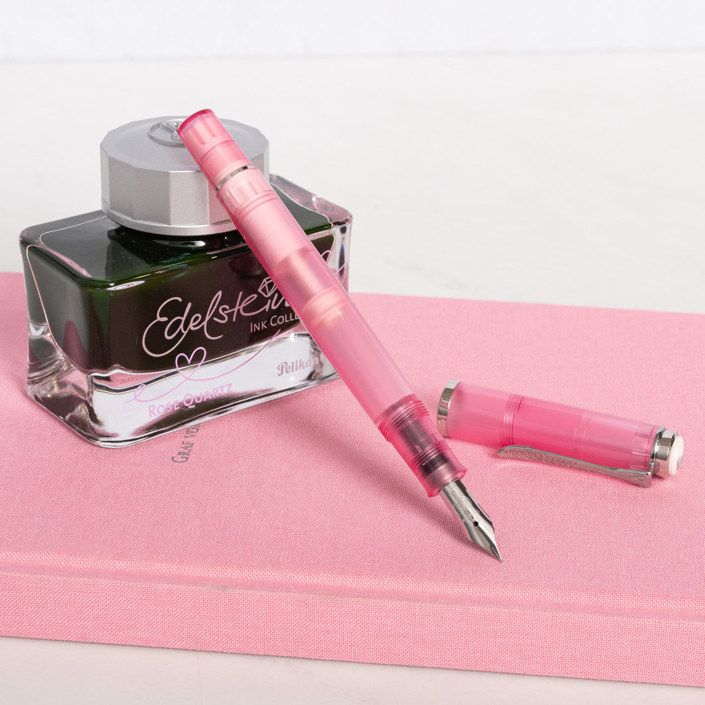 Pelikan M205 Rose Quartz Fountain Pen Uncapped