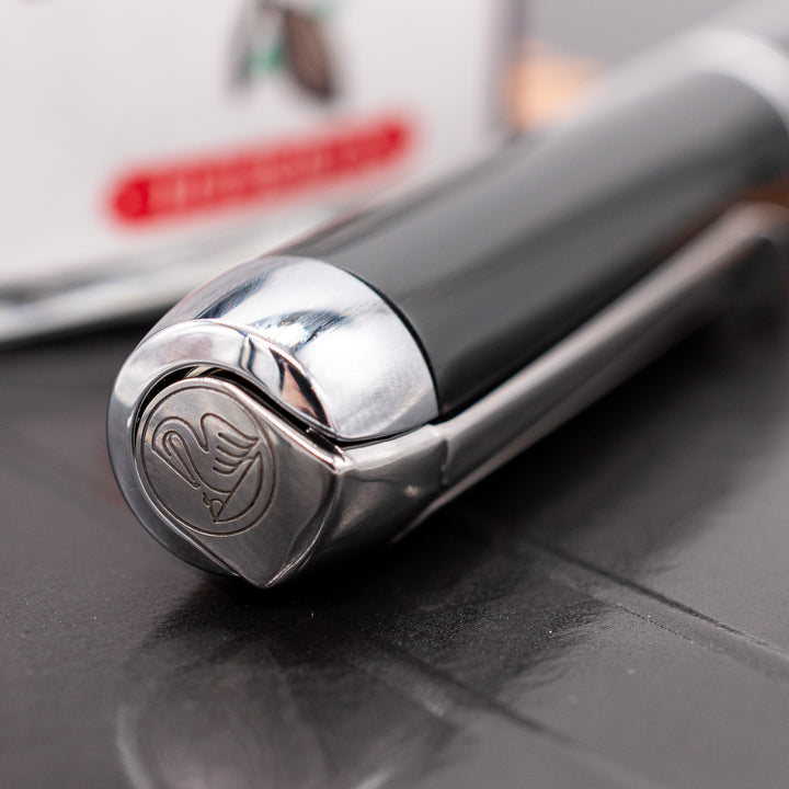 Pelikan P40 Pura ブルー&シルバー万年筆 スチール F Pelikan Pura P40 Fountain Pens