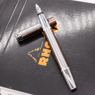 Pelikan Pura P40 Fountain Pen - Mocha silver brown