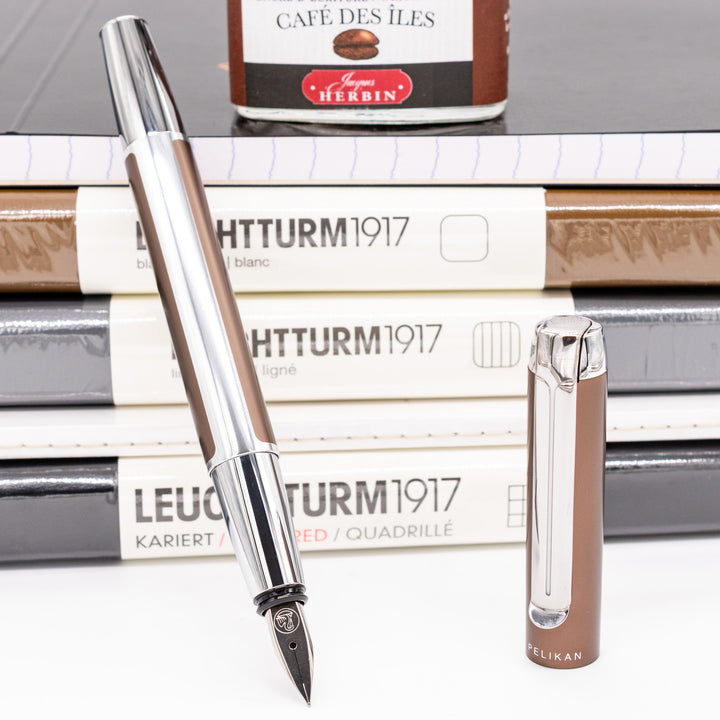Pelikan Pura P40 Fountain Pen - Mocha | Steel Nib – Truphae
