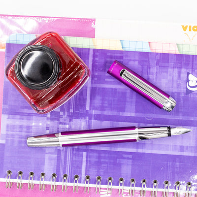 Pelikan Pura P40 Fountain Pen - Violet chrome