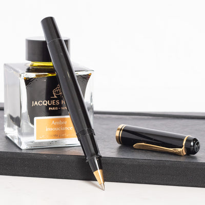 Pelikan R250 Black & Gold Old Logo Rollerball Pen