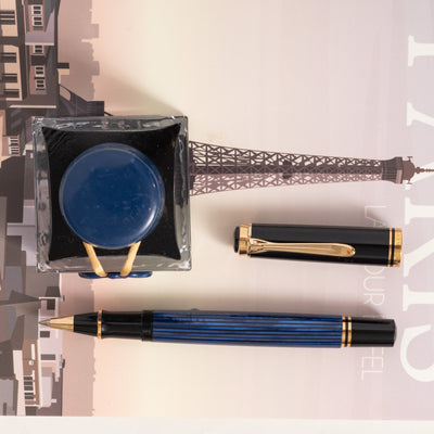 Blue Black & Gold Pelikan Rollerball