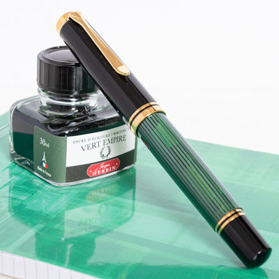Pelikan Souveran M1000 Black & Green Fountain Pen Capped