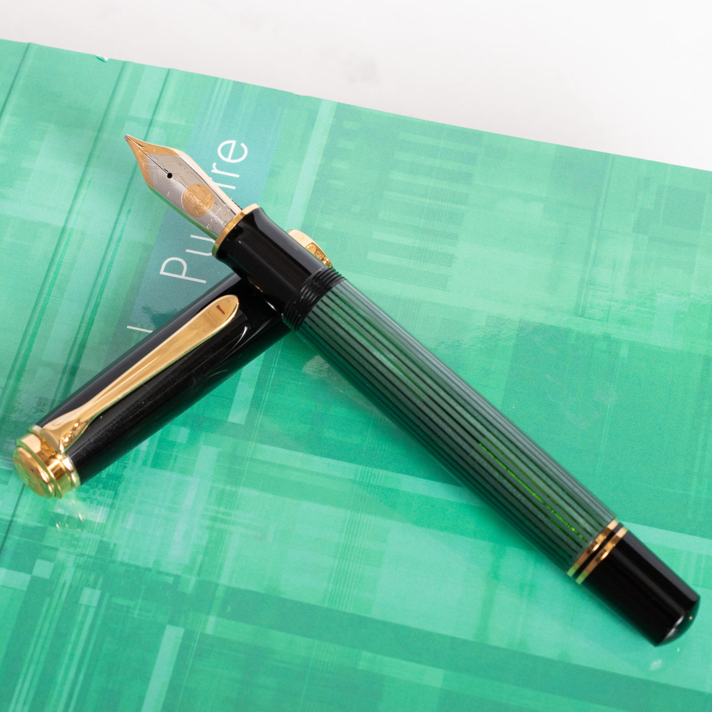 Pelikan Souveran M1000 Black & Green Fountain Pen Piston Filled