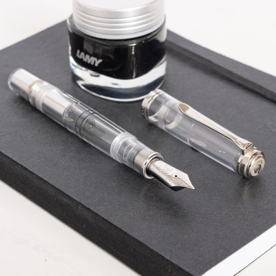 Pelikan Souveran M1005 Clear Demonstrator Fountain Pen Silver Trim