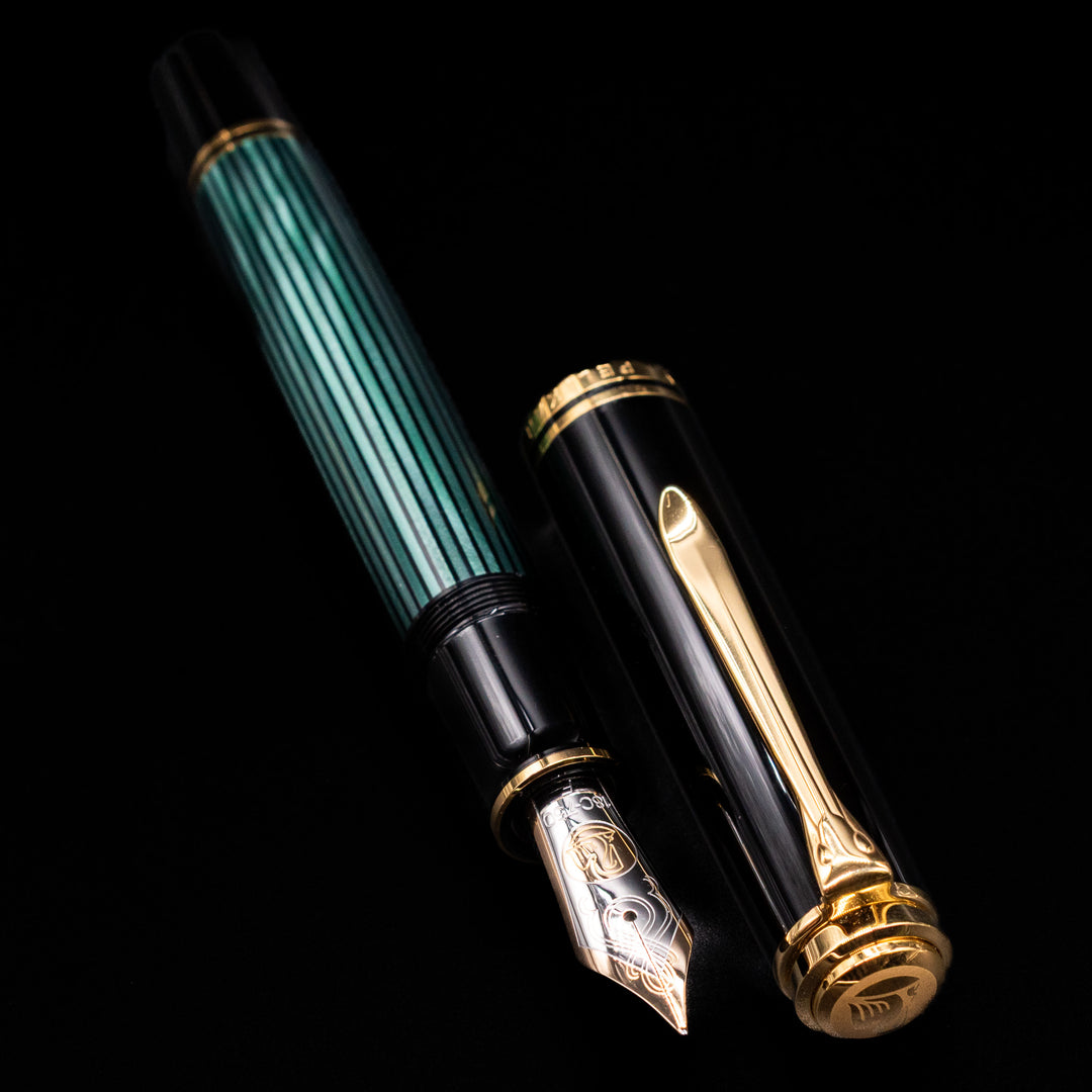 Pelikan Souveran M1000 Fountain Pen - Black & Green – Truphae