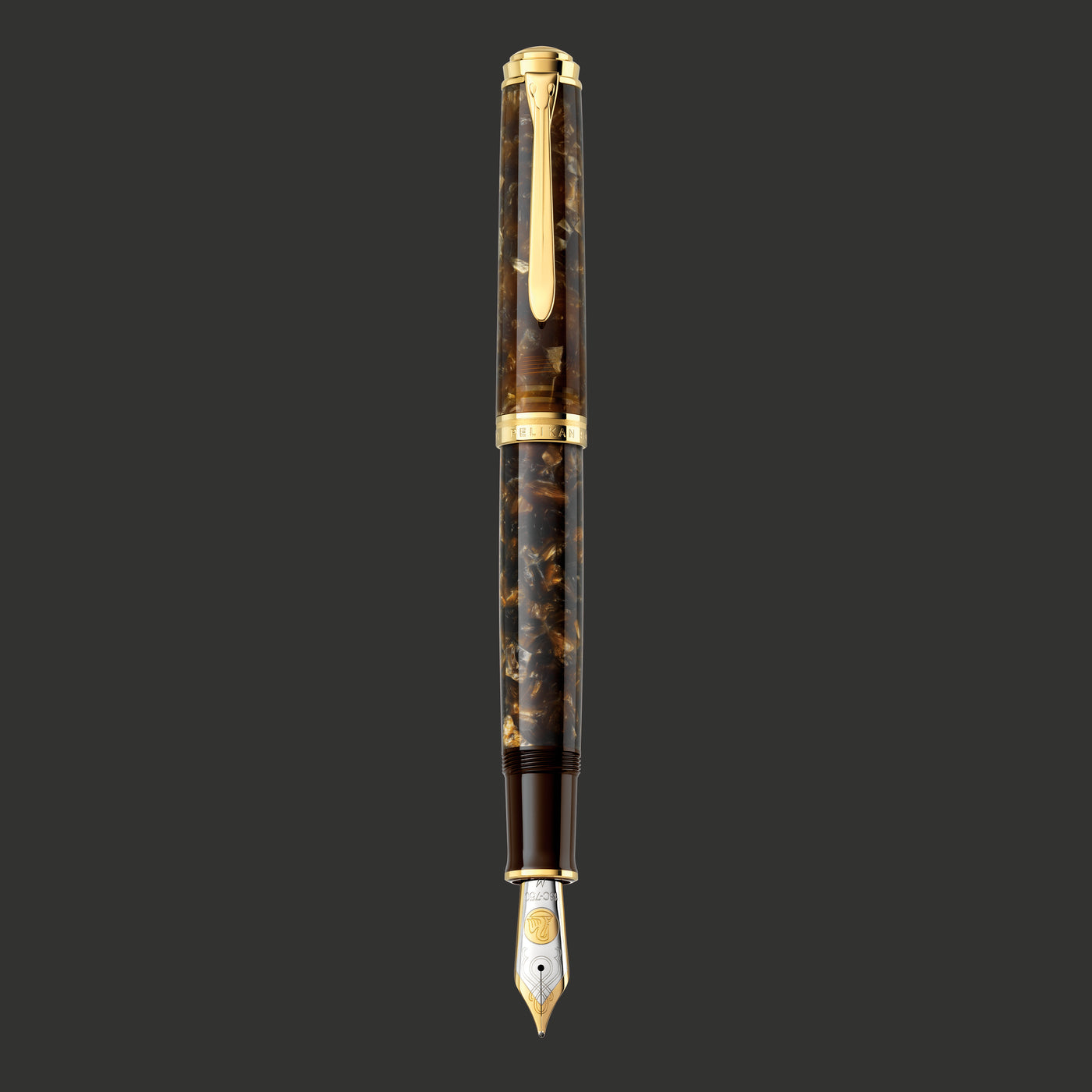 Pelikan Souveran M1000 Renaissance Brown Fountain Pen Posted