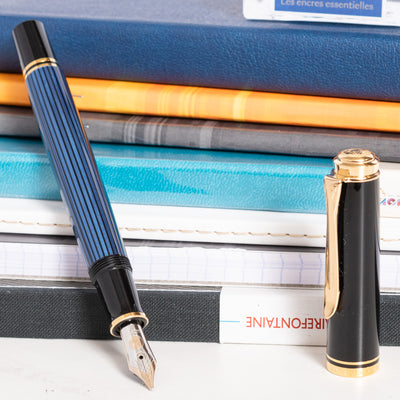 Pelikan Souveran M400 Black & Blue Fountain Pen