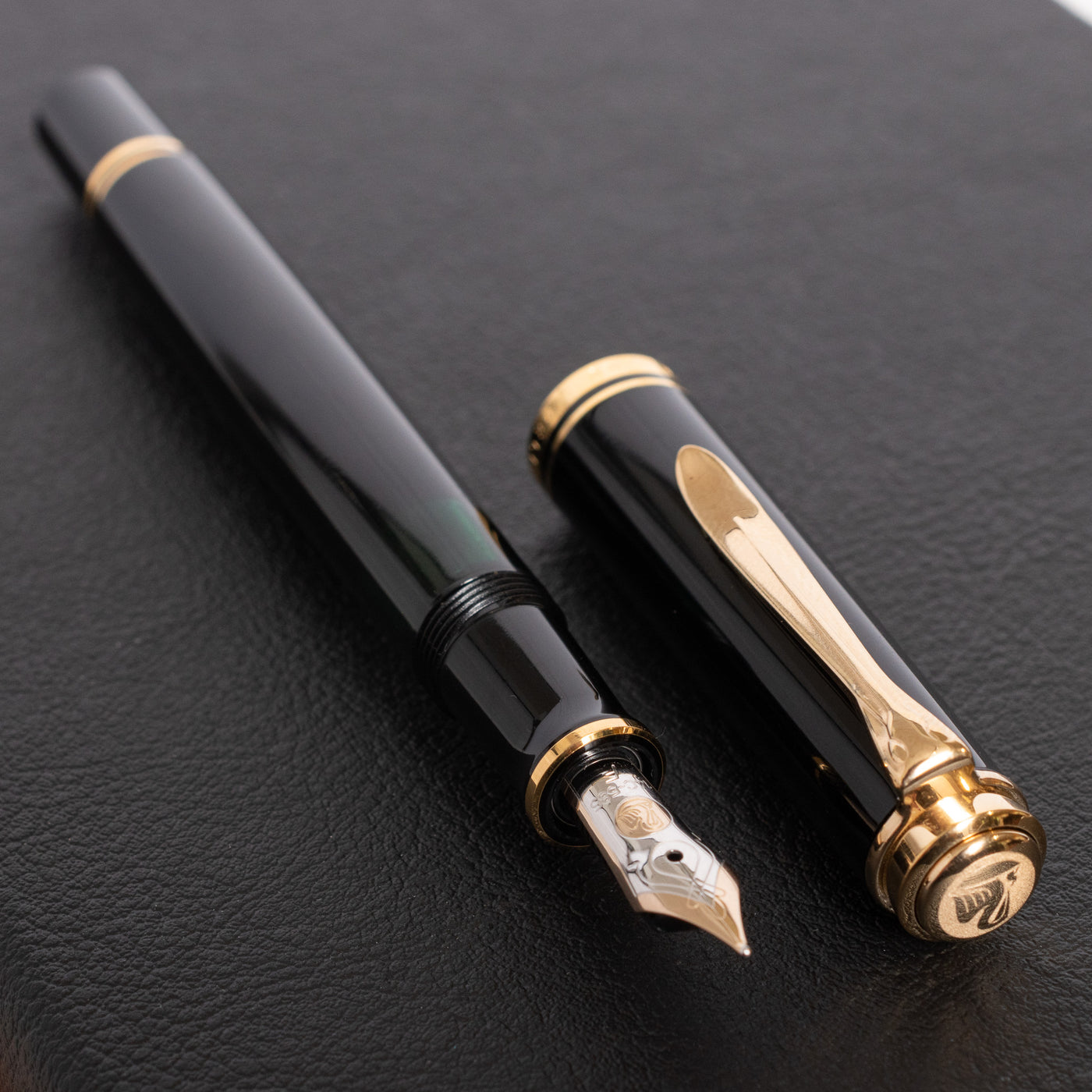 Pelikan Souveran M400 Black Fountain Pen Gold Trim