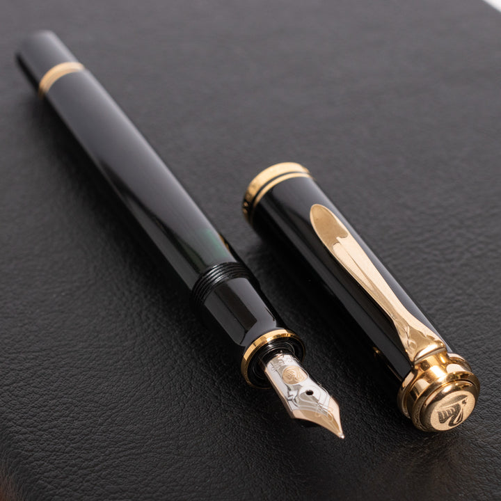 Pelikan Souveran M400 Black Fountain Pen | 14k Gold Nib – Truphae