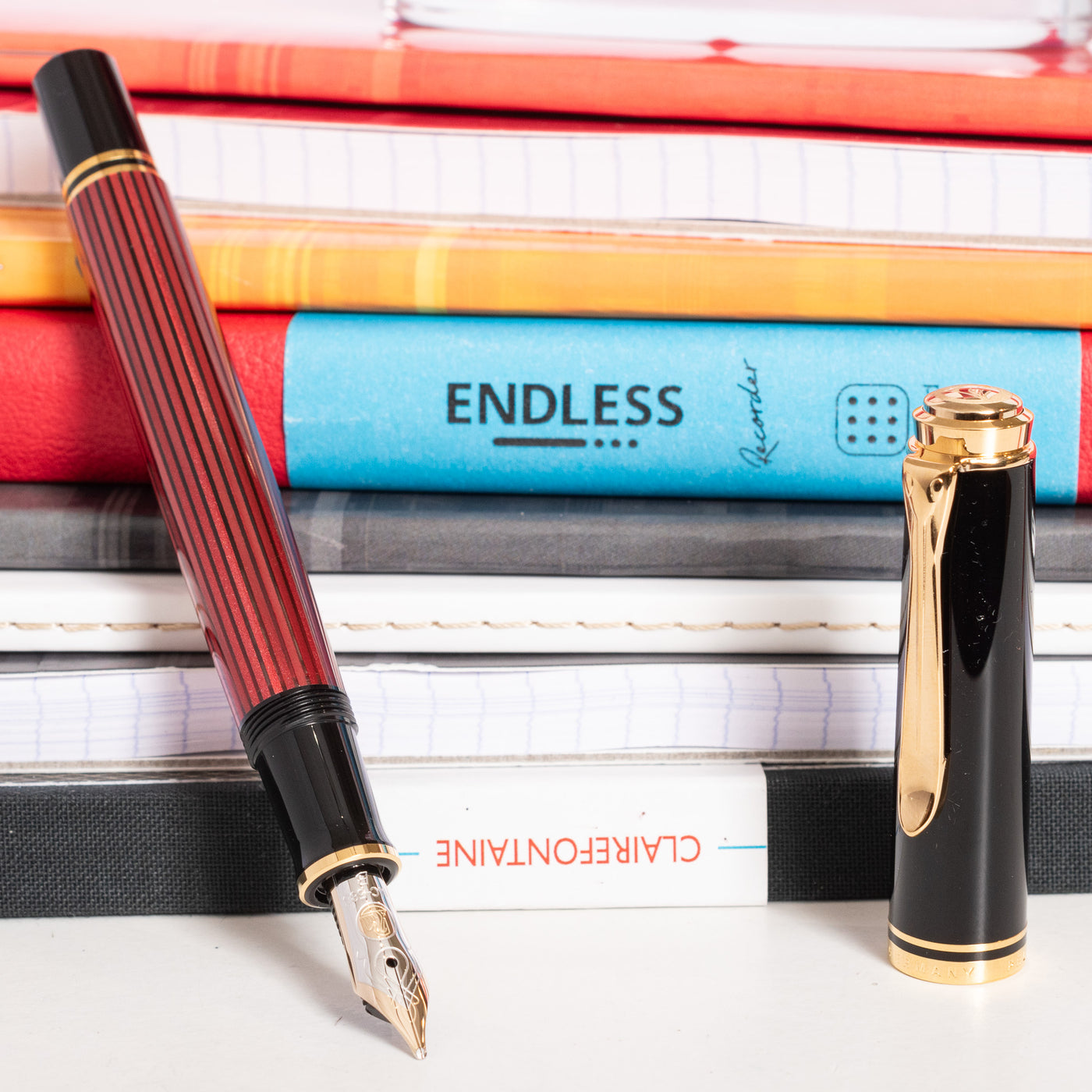 Pelikan Souveran M400 Black & Red Fountain Pen