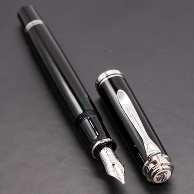 Pelikan Souveran M405 Fountain Pen - Black silver trim