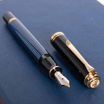 Pelikan Souveran M600 Black & Blue Fountain Pen Piston Filled