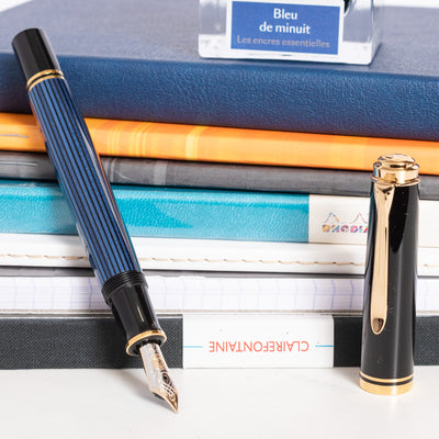 Pelikan Souveran M600 Black & Blue Fountain Pen