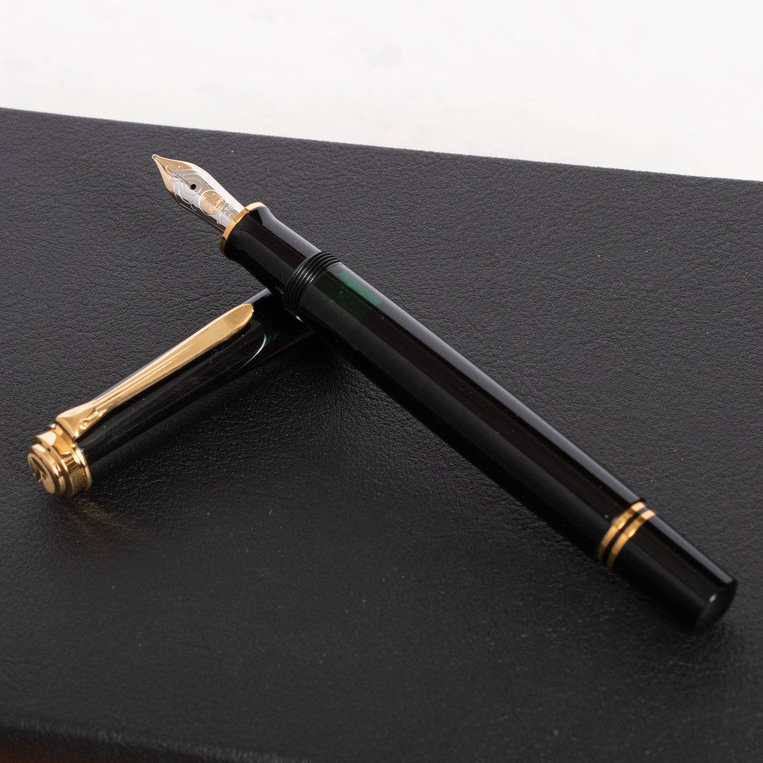 Pelikan Souveran M600 Black Fountain Pen - 14k Gold Nib – Truphae