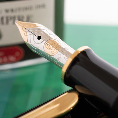 Pelikan Souveran M600 Black & Green Fountain Pen 14k Gold Nib