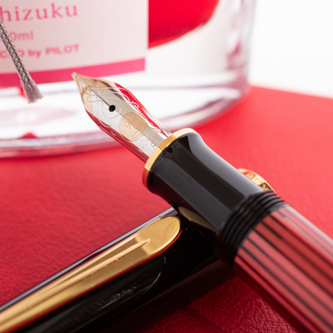 Pelikan Souveran M600 Black & Red Fountain Pen 14k – Truphae