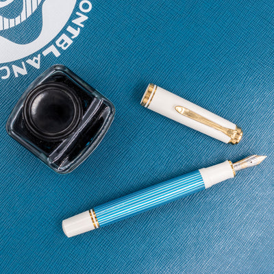 Pelikan Souveran M600 Turquoise White Fountain Pen rare