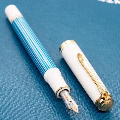 Pelikan Souveran M600 Turquoise White Fountain Pen special edition