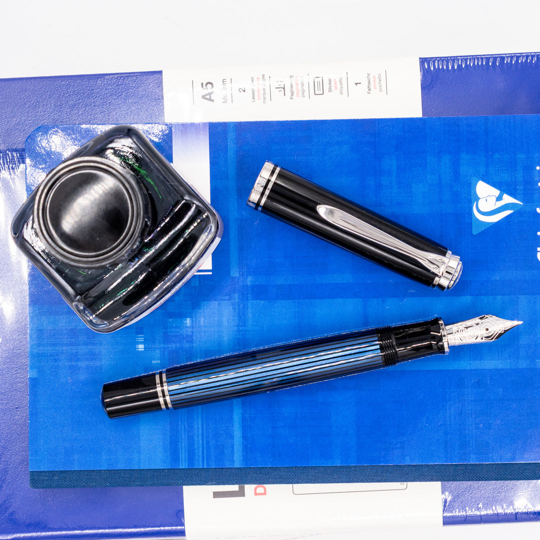 Pelikan Souveran M805 Fountain Pen - Blue Stripe – Truphae