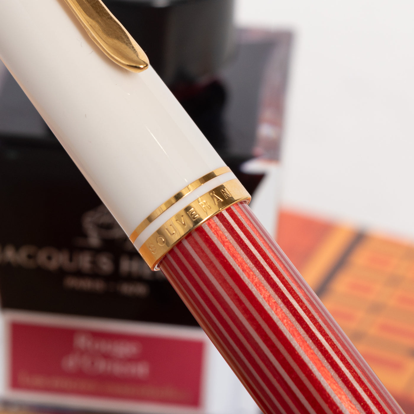 Pelikan Souveran Special Edition M600 Red White Fountain Pen Center Band