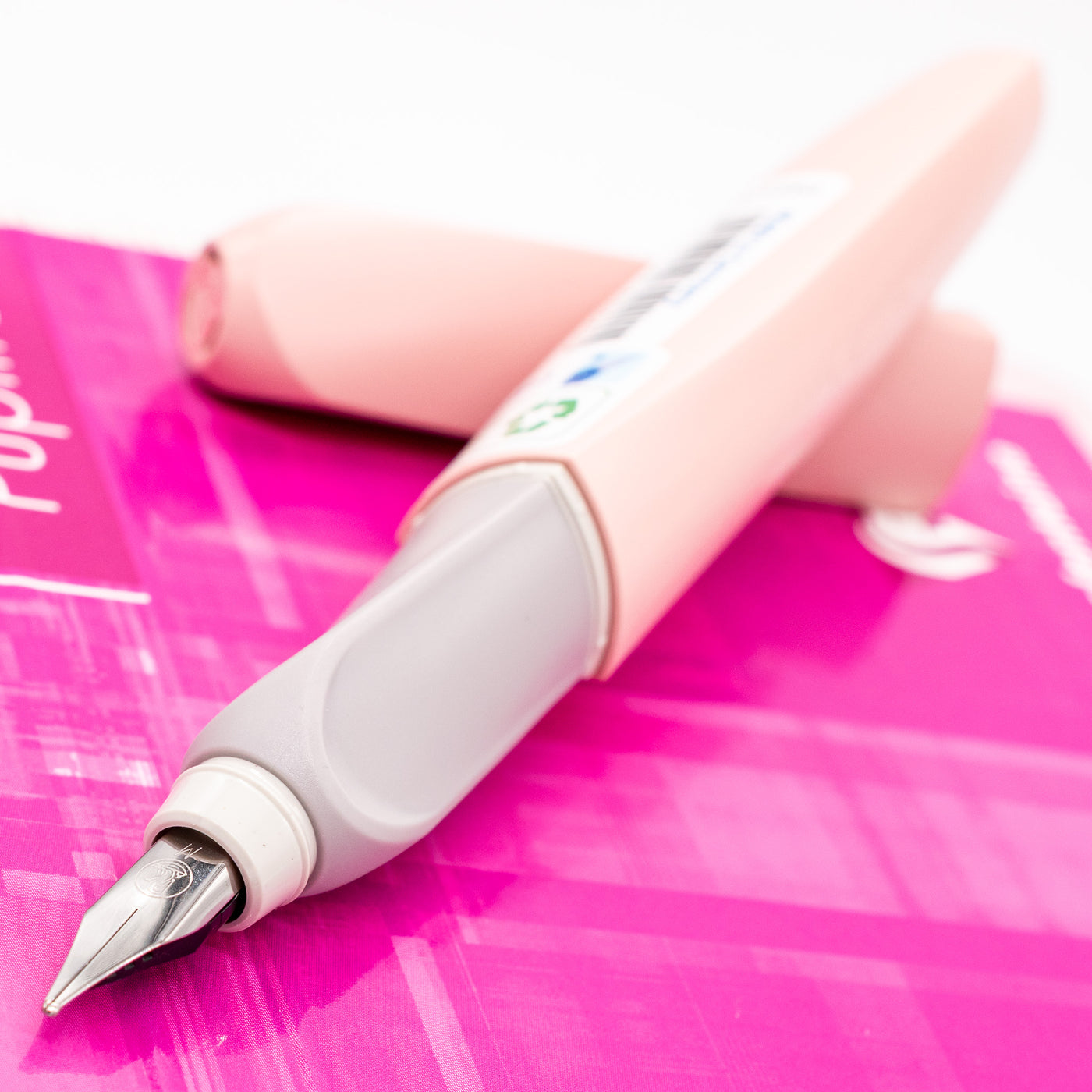 Pelikan Twist Fountain Pen - Eco Rose uncapped