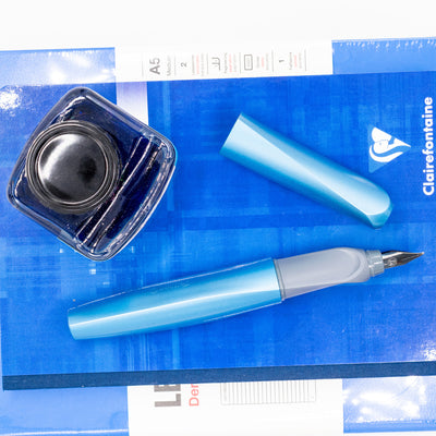 Pelikan Twist Fountain Pen - Frosted Blue silver grip