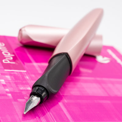 Pelikan Twist Fountain Pen - Metallic Rose uncapped