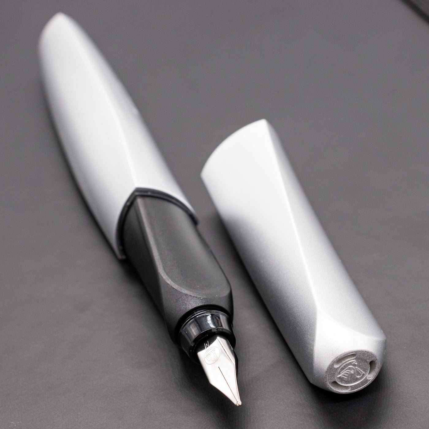 Pelikan Twist Fountain Pen - Silver black grip
