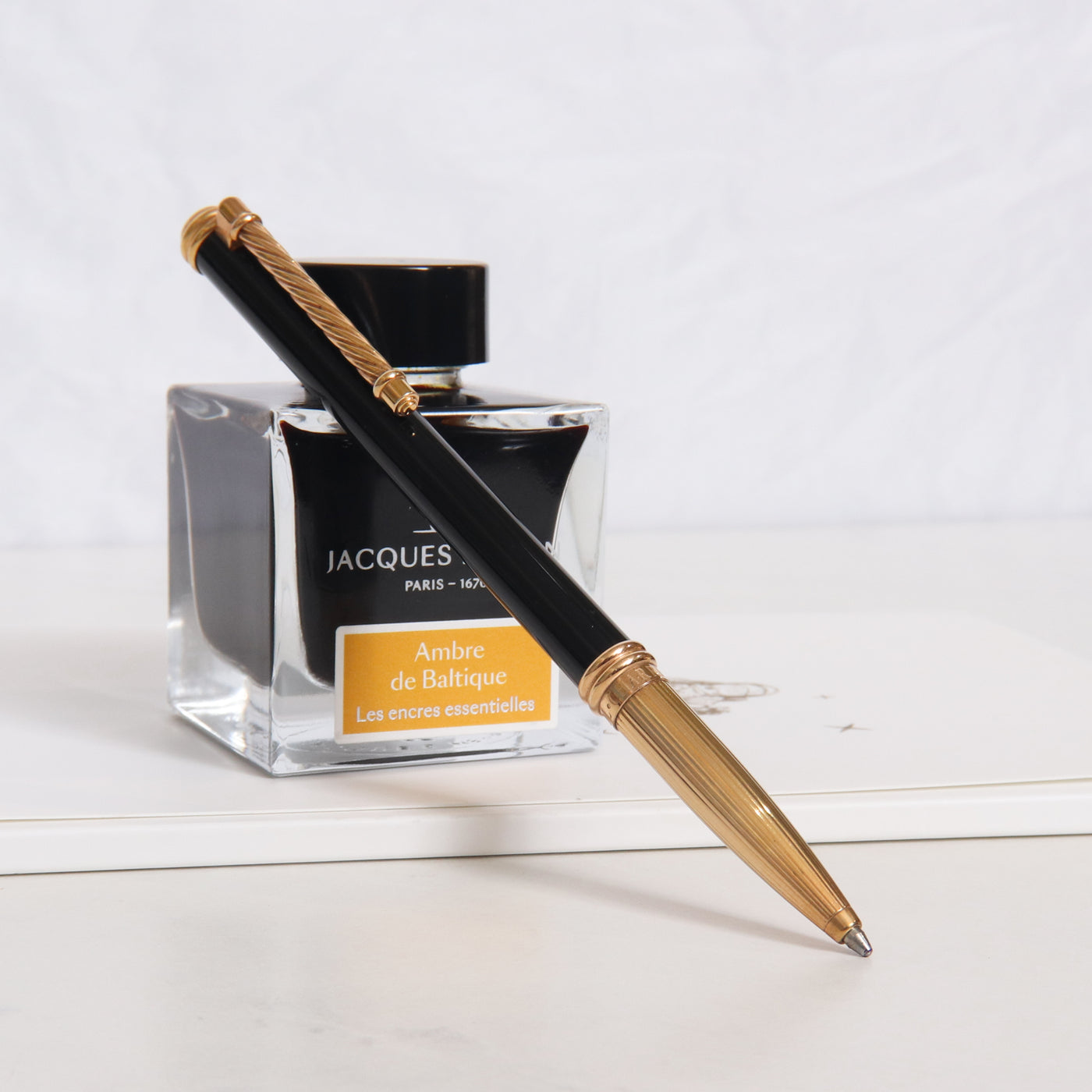 Philippe Charriol Black & Gold Ballpoint Pen - Preowned