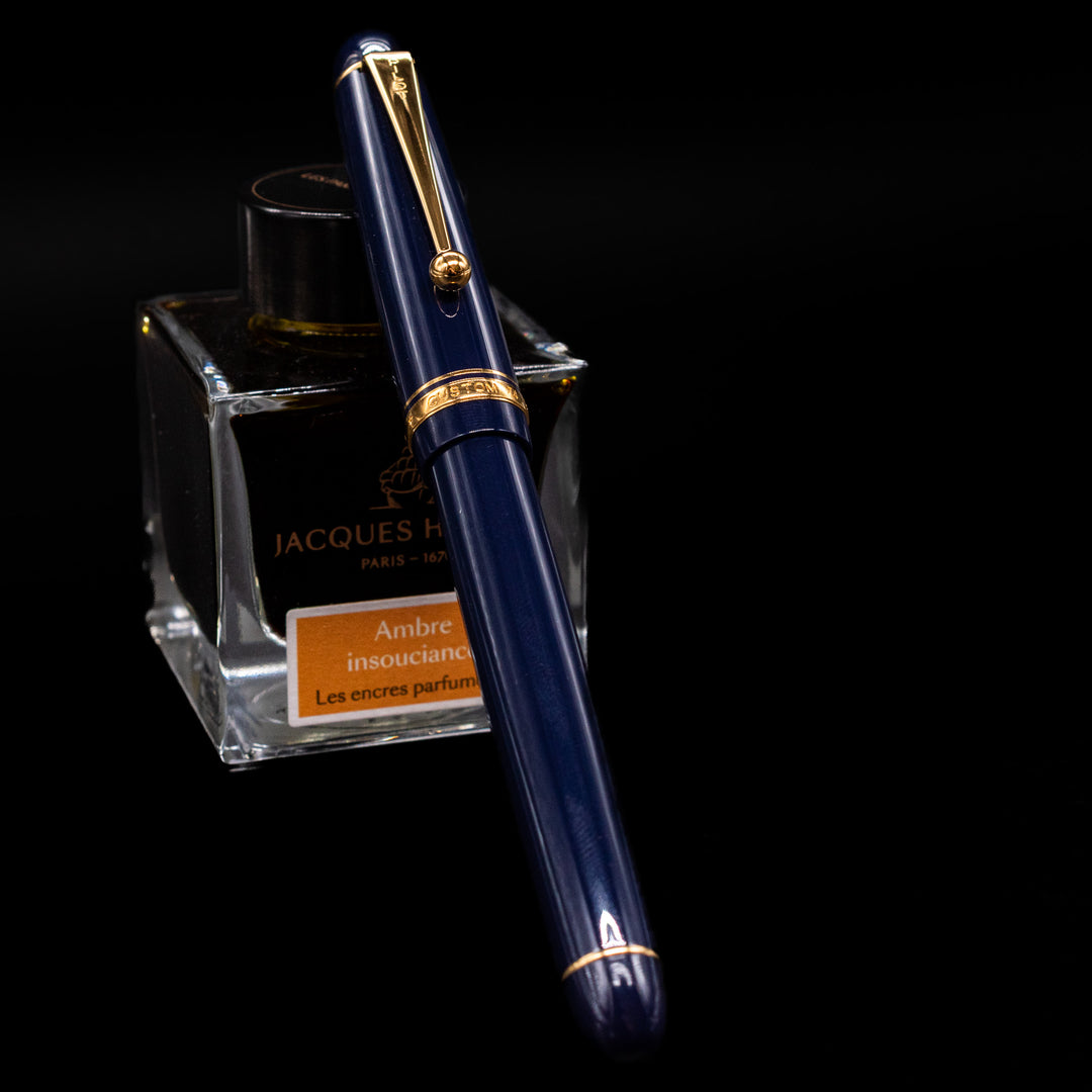 Pilot Custom 74 Dark Blue Fountain Pen - Preowned | 14k Gold Nib