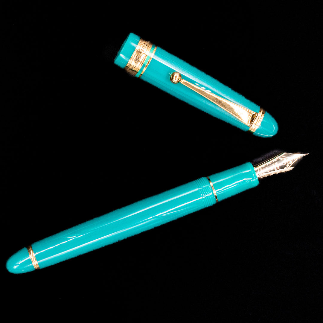 Pilot Custom 743 Verdigris Fountain Pen | 14k Gold Nib – Truphae Pilot Custom 743 Verdigris Fountain Pen | 14k Gold Nib – Truphae