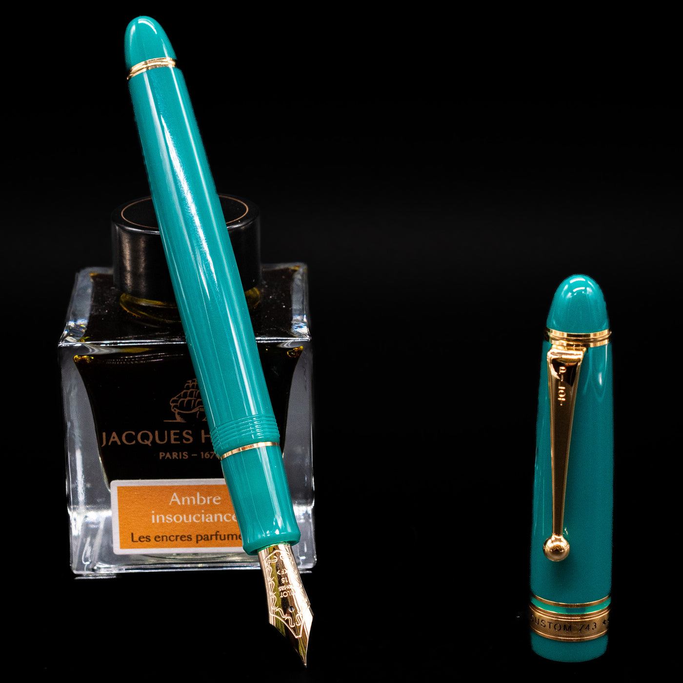 Pilot Custom 743 Verdigris Fountain Pen | 14k Gold Nib – Truphae