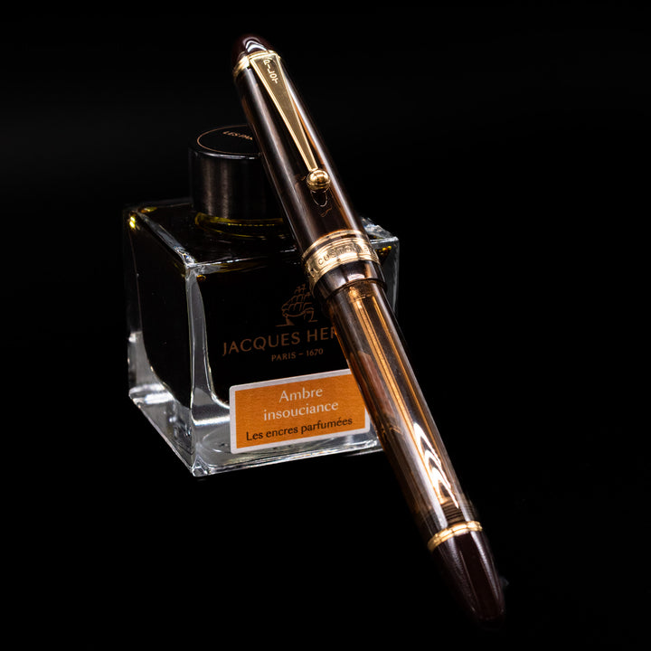 Pilot Custom 823 Amber Fountain Pen | 14k Gold Nib – Truphae