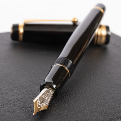 Pilot Custom 845 Black Urushi Fountain Pen Uncapped