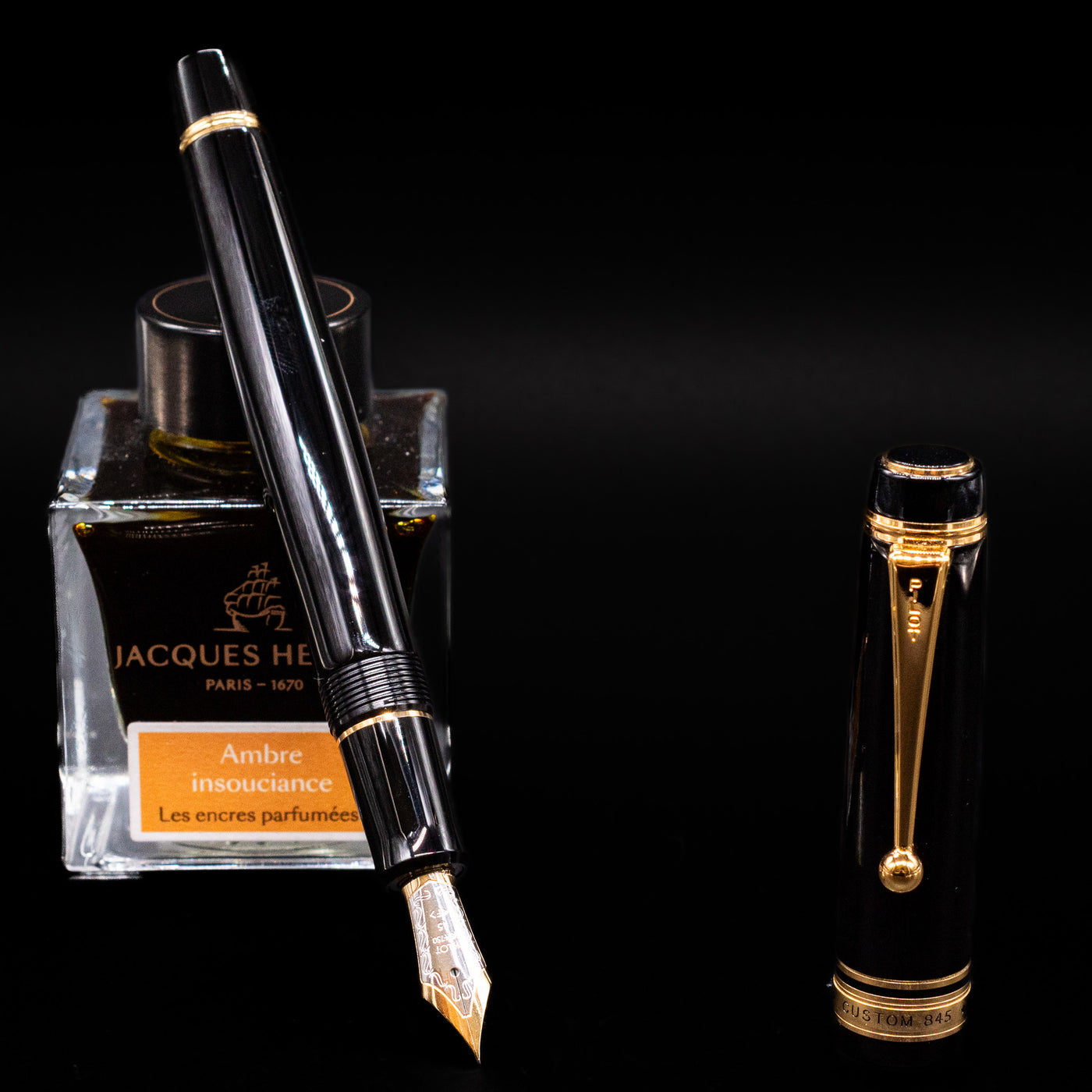 PILOT CUSTOM 845 Bニブ 18K 太字 Pilot Custom 845 Black Urushi Fountain Pen | 18k Gold Nib – Truphae