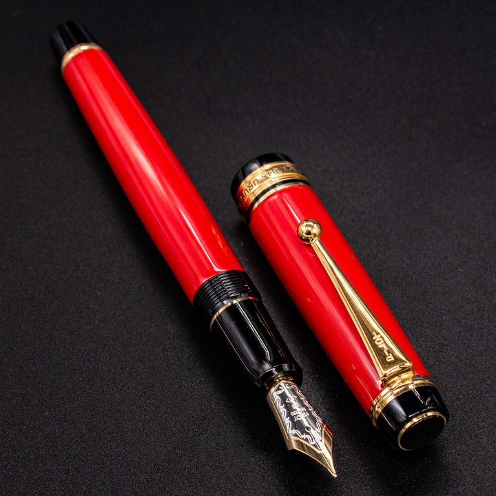 Pilot Custom 845 Vermillion Fountain Pen | 18k Gold Nib – Truphae