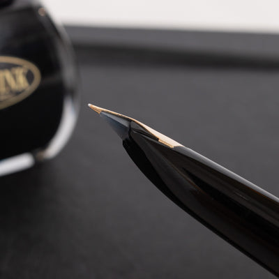 Pilot E95S Black & Gold Fountain Pen back of nib