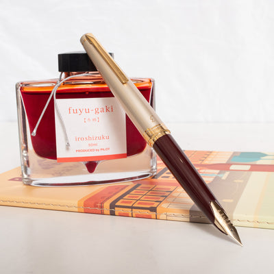 Pilot E95S Red & Gold Fountain Pen