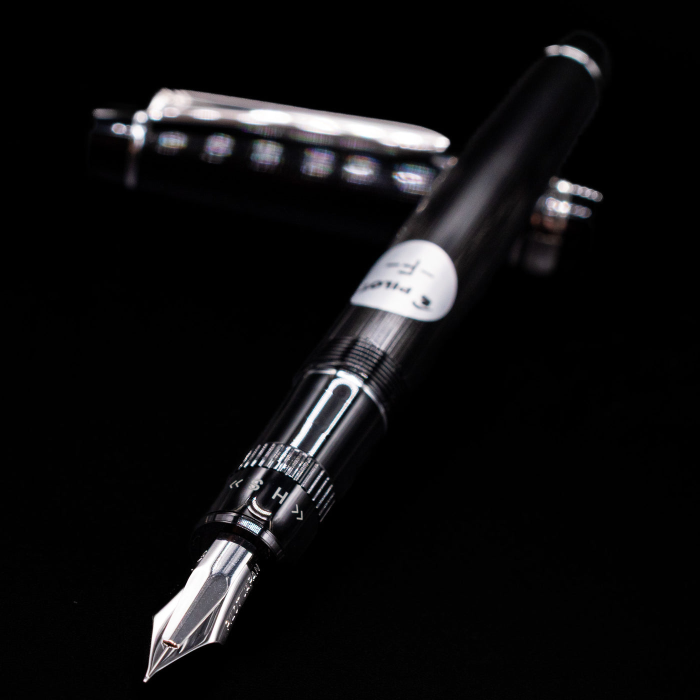 Pilot Justus 95 Fountain Pen - Black with Rhodium – Truphae