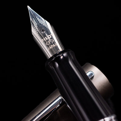 A macro shot of the nib with its intricate detailing and logo engraving for the Pilot Metropolitan Fountain Pen - Lizard.