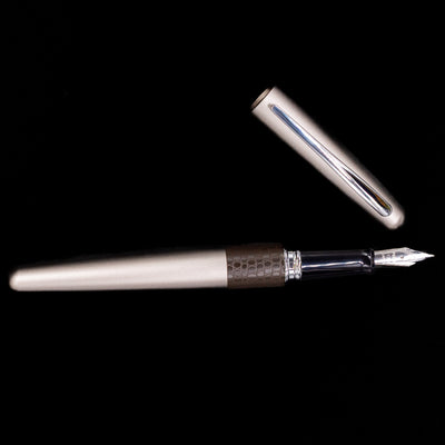 An overhead view of the Pilot Metropolitan Fountain Pen - Lizard uncapped.