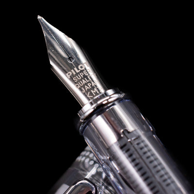  A macro shot of the nib with its intricate detailing and logo engraving for the Pilot Prera Fountain Pen - Light Green.