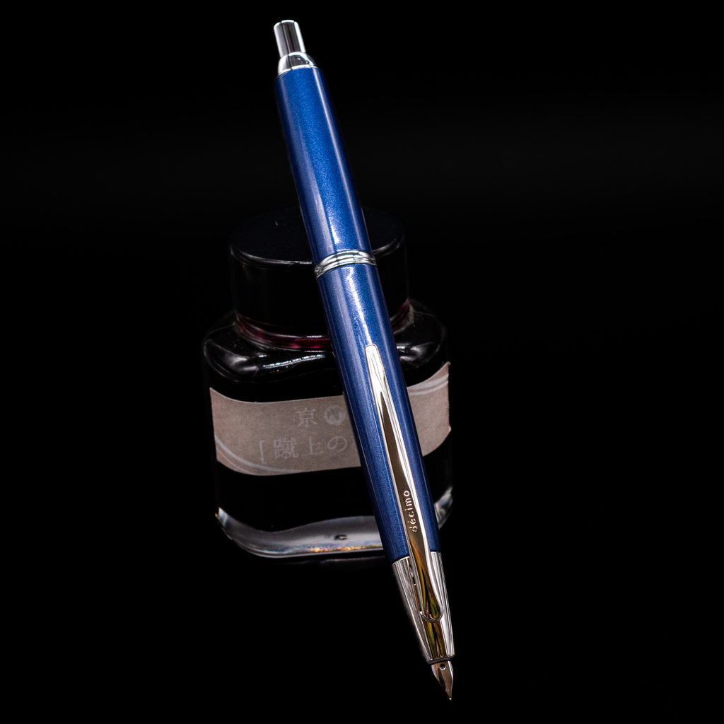 DEMI デミ pilot edition talestune Pilot Namiki Vanishing Point Decimo Navy Blue Fountain Pen 18k Nib