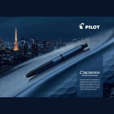 Announcement image for the 2025 Pilot Vanishing Point Link Midnight limited edition fountain pen