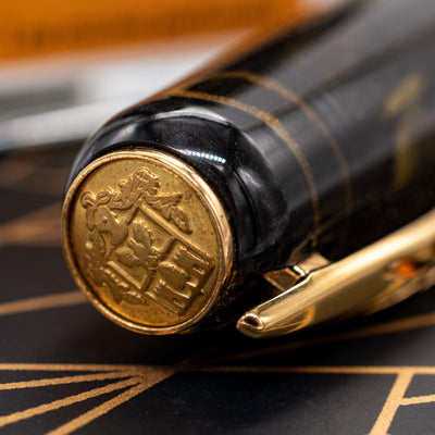Pineider La Grande Bellezza Rocco Fountain Pen - Midnight Black cap top